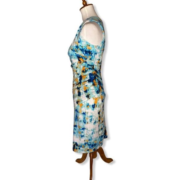 Lysse Knit Abstract Print Wrap Bodycon Summer Dress Size S - Picture 3 of 7